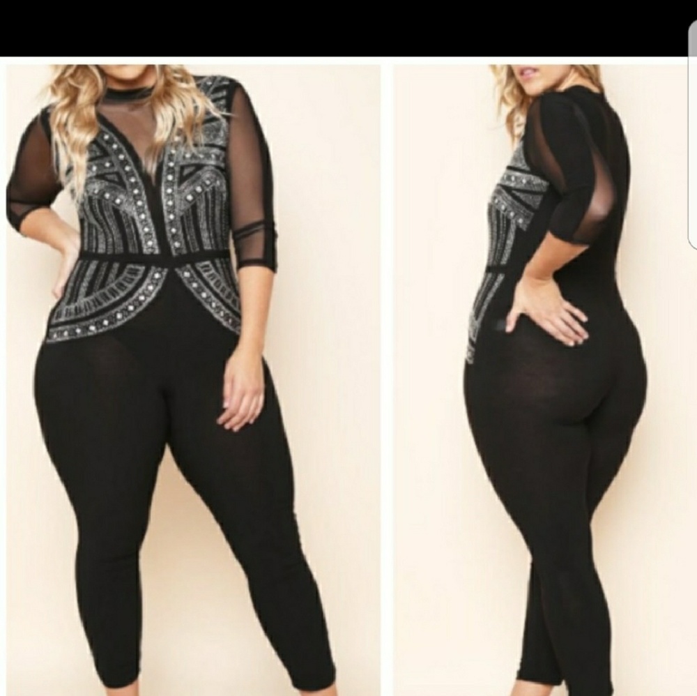 *****Sold******Black studded Jumpsuit